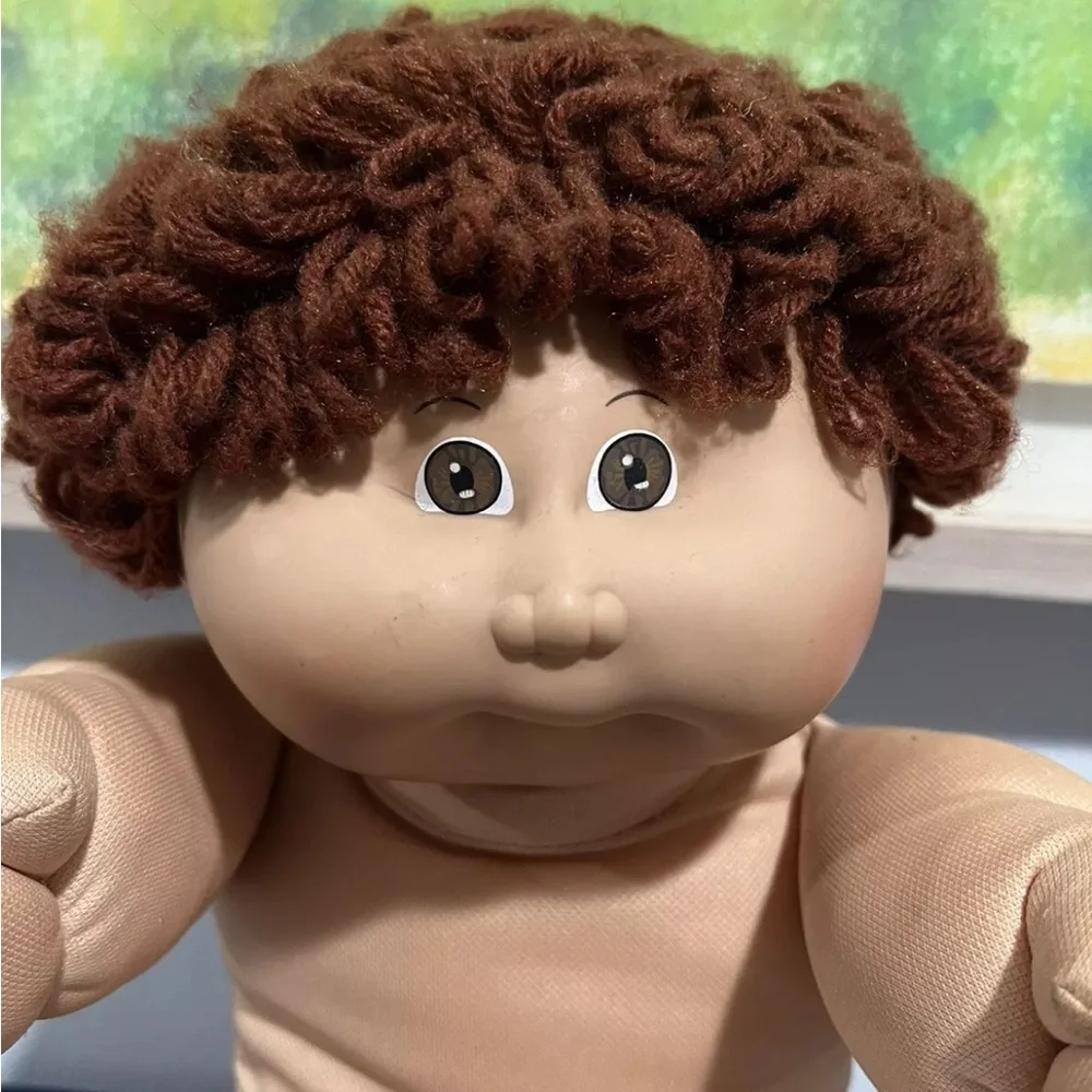 Cabbage Patch Kids CPK Doll Boy Brown Yarn Hair Eyes Xavier Roberts Vintage 80s